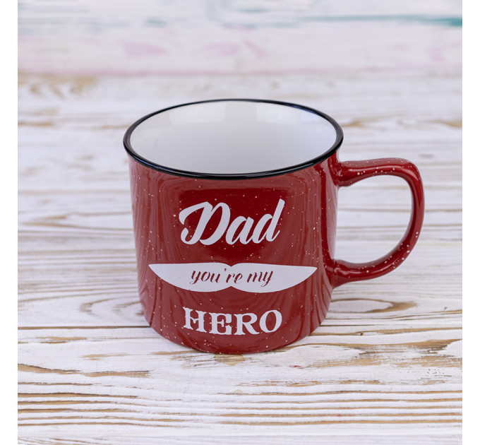 Кухоль для тата Dad you're my hero 400 мл 12740 (червоний)
