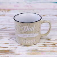 Кружка для папы Dad you're my hero 400 мл 12741 (песочный)