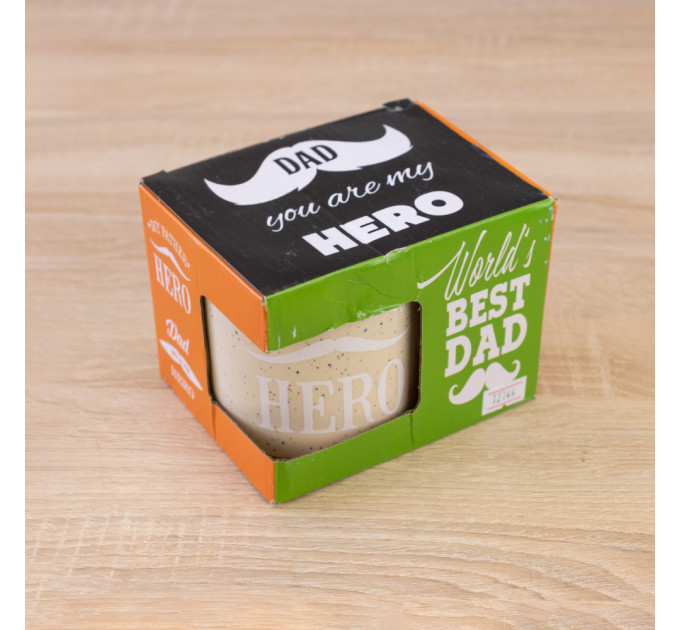 Кухоль для тата Dad you're my hero 400 мл 12741 (пісочний)