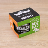 Кружка для папы Dad you're my hero 400 мл 12742 (черный)