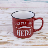 Кружка для папы My father hero 400 мл 12743 (красный)