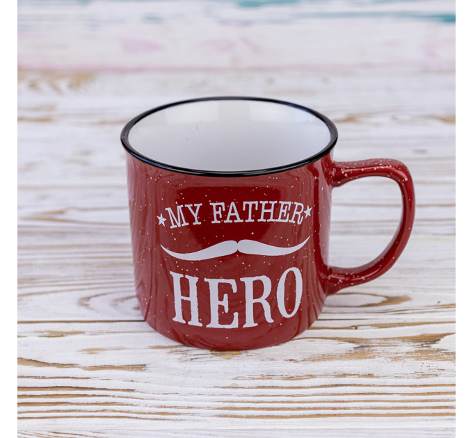 Кружка для папы My father hero 400 мл 12743 (красный)