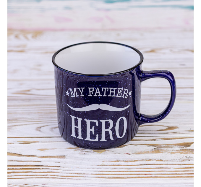 Кружка для папы My father hero 400 мл 12745 (фиолетовый)