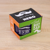 Кружка для папы My father hero 400 мл 12745 (фиолетовый)