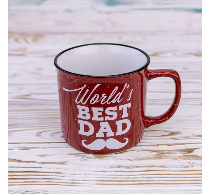 Кружка для папы World's best dad 400 мл 12718 (красный)