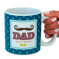 Кружка для папы ПАПА 600 мл (синий с зеленым)