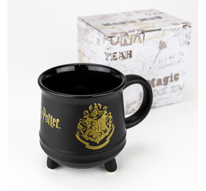 Кружка фигурная Гарри Поттер Котел с гербом Хогвардса