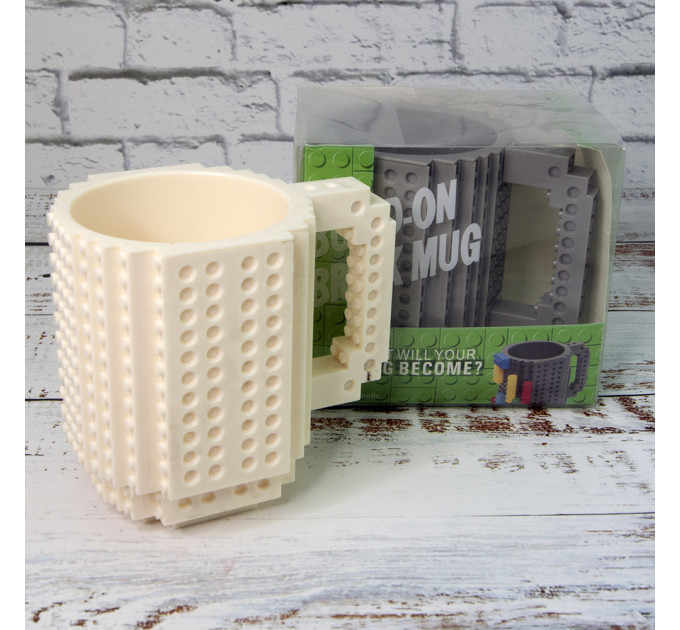 Кружка Лего конструктор (белая)