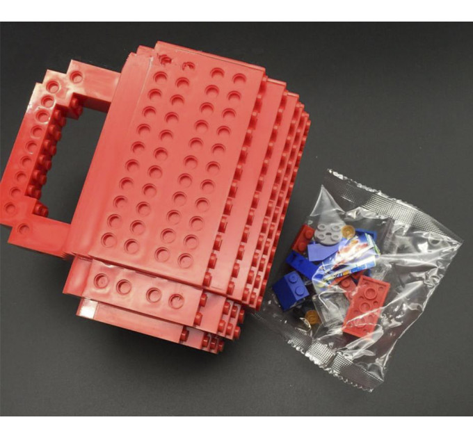 Кружка Лего конструктор (красная)