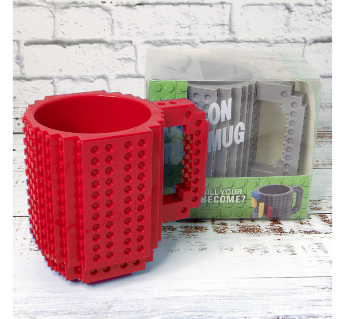 Кружка Лего конструктор (красная)