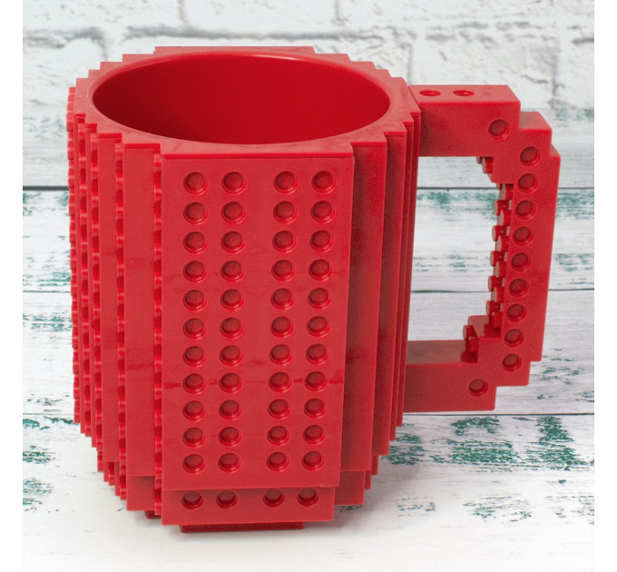 Кружка Лего конструктор (красная)