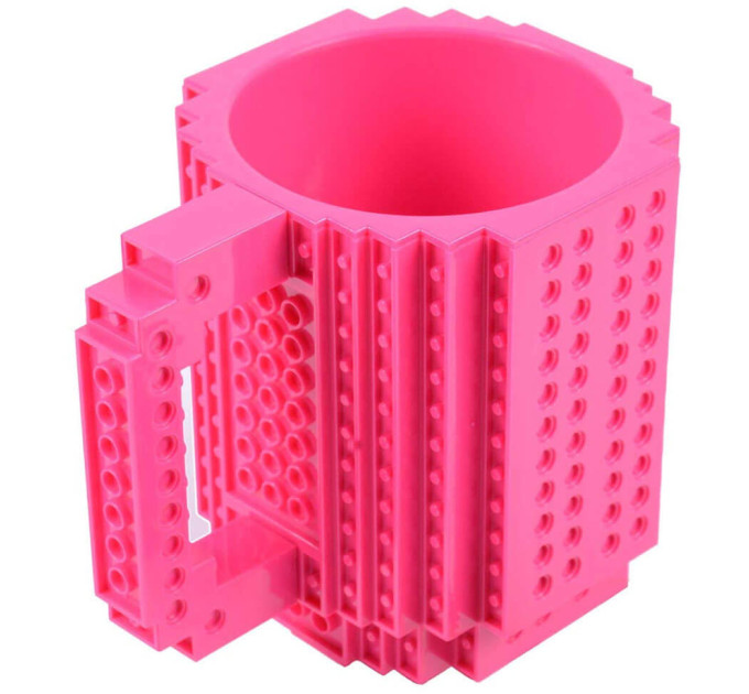 Кружка Лего конструктор (малиновая)