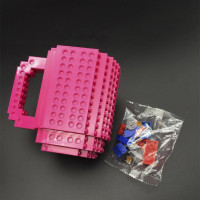 Кружка Лего конструктор (малиновая)