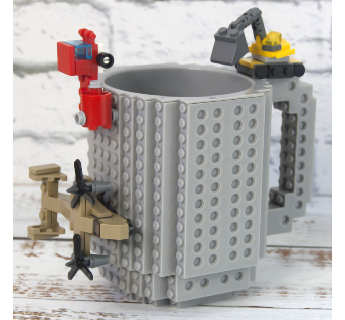 Кружка Лего конструктор (малиновая)