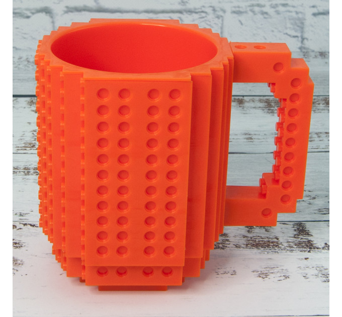 Кружка Лего конструктор (оранжевая)