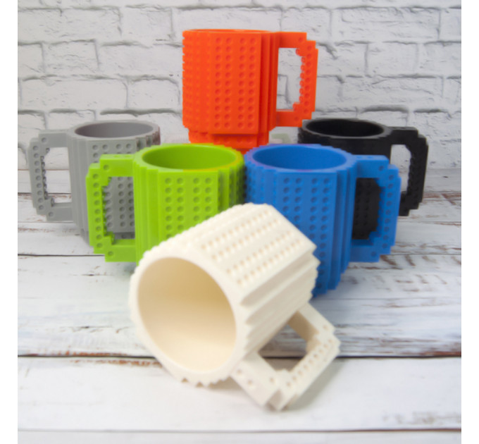 Кружка Лего конструктор (оранжевая)