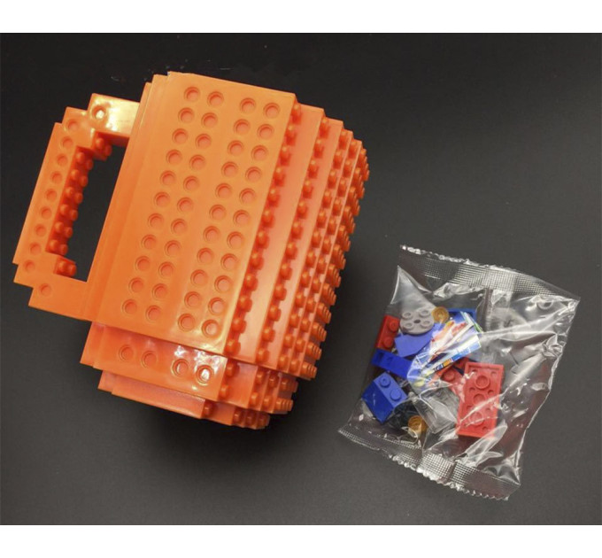 Кружка Лего конструктор (оранжевая)