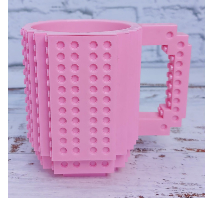 Кружка Лего конструктор (розовая)