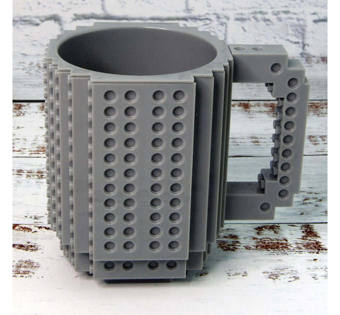 Кружка Лего конструктор (серая)