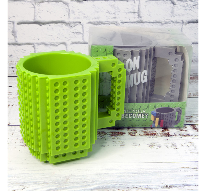 Кружка Лего конструктор (зеленая)