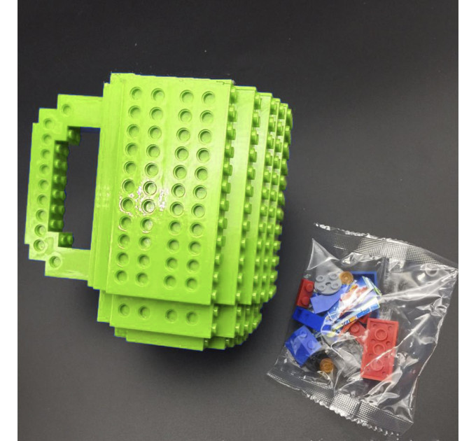 Кружка Лего конструктор (зеленая)