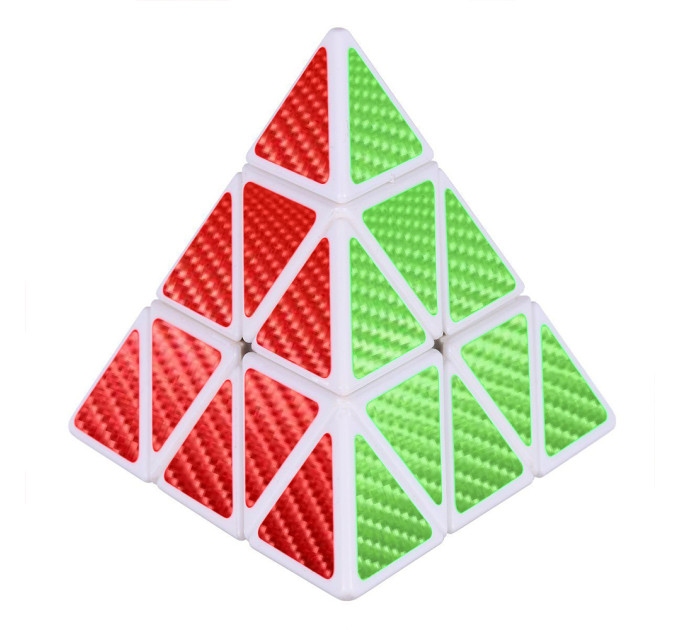 Кубик Рубика Пирамидка белая карбон