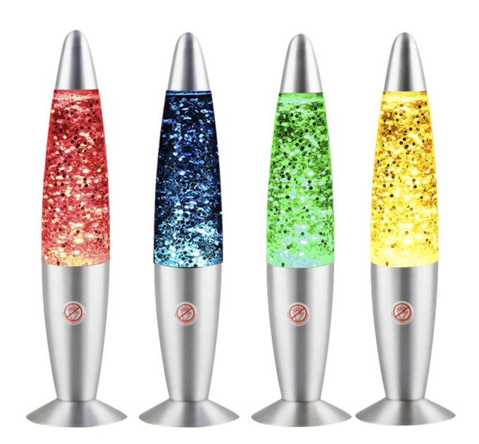 Лава лампа з глітером (34см) жовта