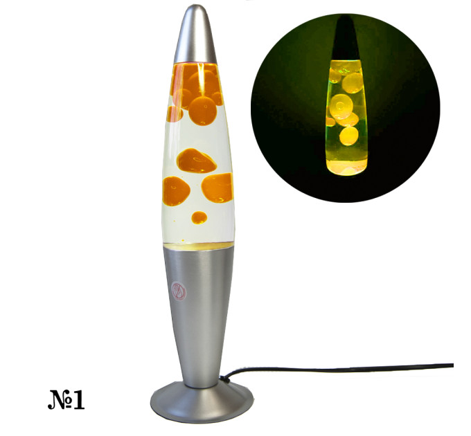 Лава лампа з глітером (34см) жовта