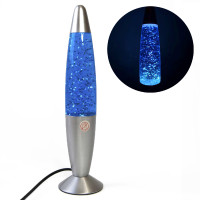 Лава лампа с глиттером (34см) синяя