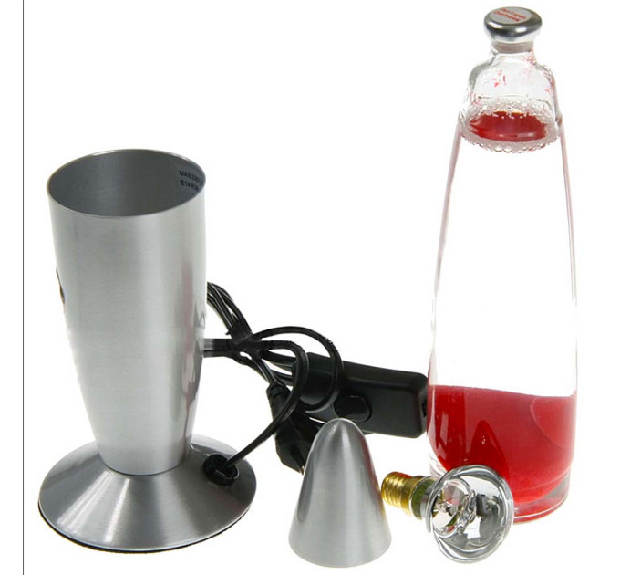 Лава лампа с глиттером (34см) зеленая