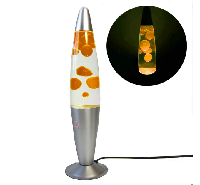 Лава лампа с парафином (34см) желтая