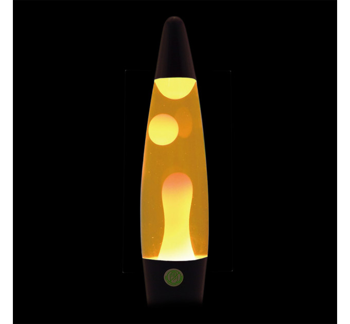 Лава лампа с парафином (34см) желтая