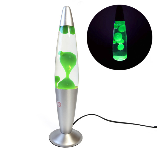 Лава лампа с парафином (34см) зеленая