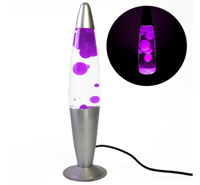 Лава лампа с парафином (40см) сиреневая