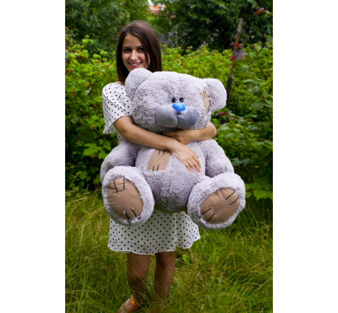 Плюшевый мишка Гриша 100 см (серый)