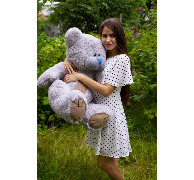 Плюшевый мишка Гриша 100 см (серый)