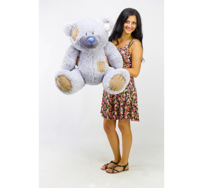 Плюшевый мишка Гриша 100 см (серый)