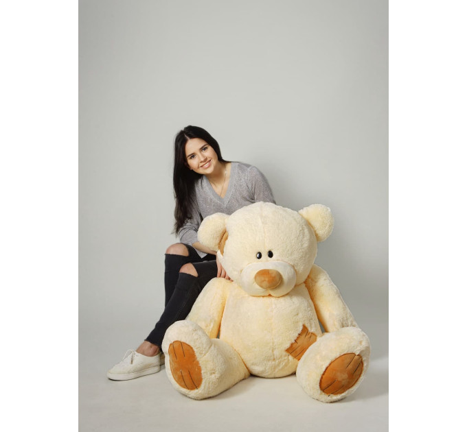 Плюшевый мишка Гриша 150 см (кремовый)