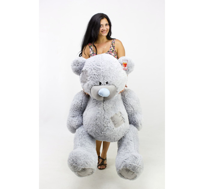 Плюшевый мишка Гриша 150 см (серый)