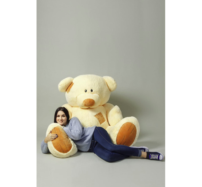 Плюшевый мишка Гриша 250 см (кремовый)