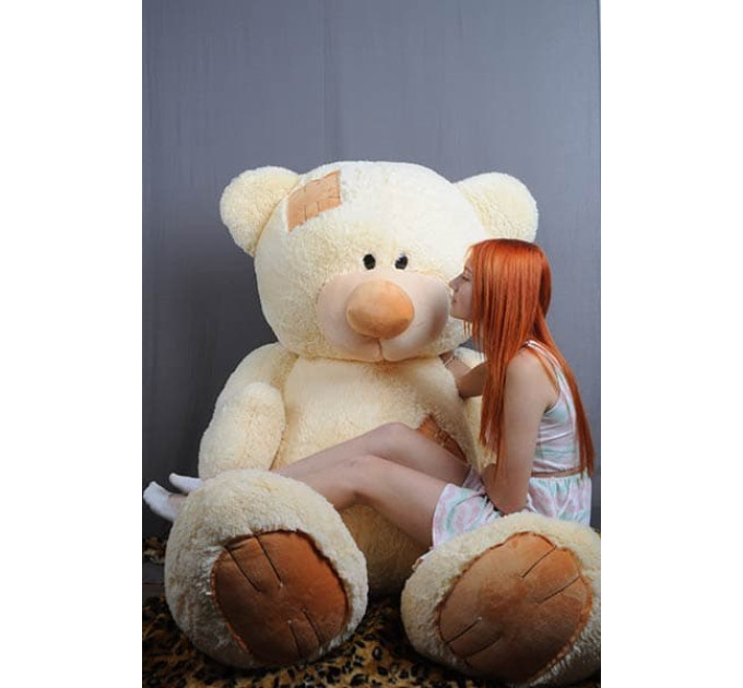 Плюшевый мишка Гриша 250 см (кремовый)