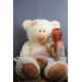Плюшевый мишка Гриша 250 см (кремовый)