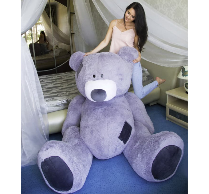 Плюшевый мишка Гриша 250 см (серый)