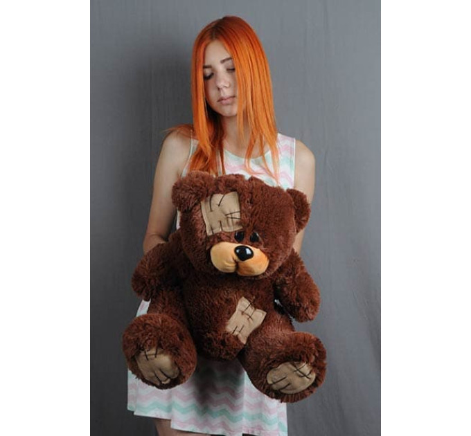 Плюшевий ведмедик Гриша 50 см (шоколадний)
