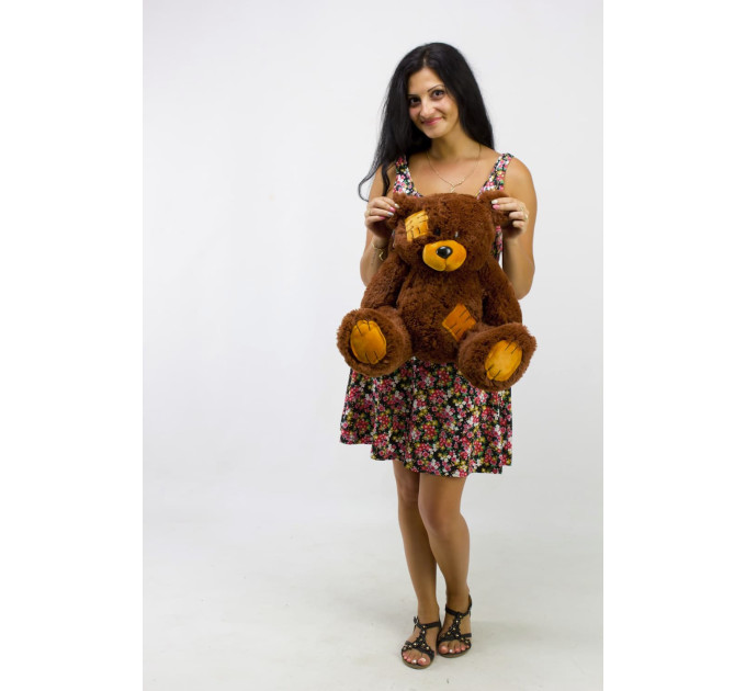 Плюшевий ведмедик Гриша 50 см (шоколадний)