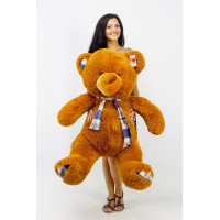 Плюшевый мишка Клетка 130 см (коричневый)