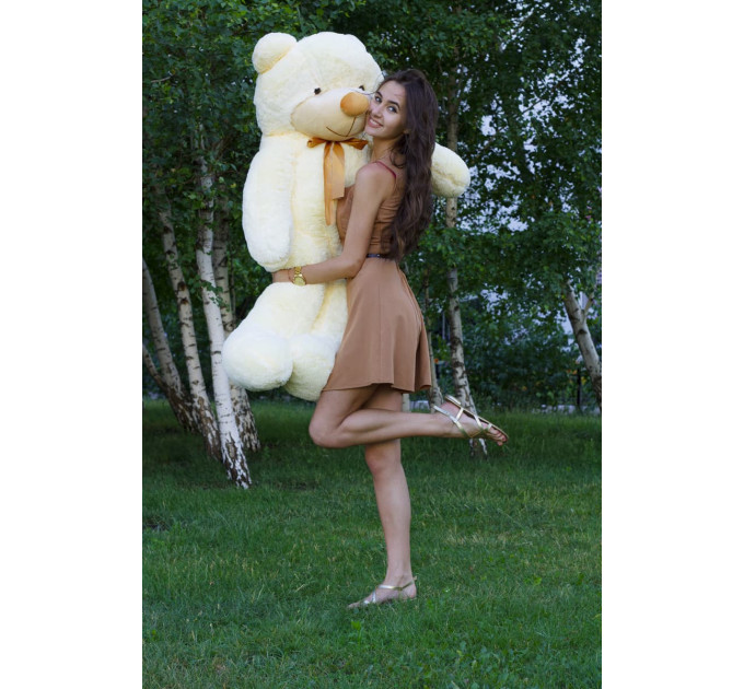 Плюшевый мишка Нестор 120 см (кремовый)