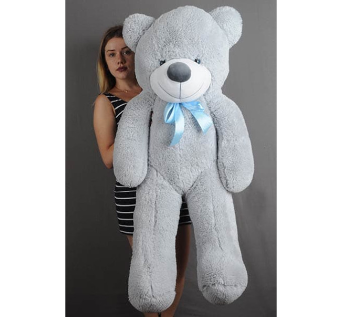 Плюшевий ведмедик Нестор 120 см (сірий)