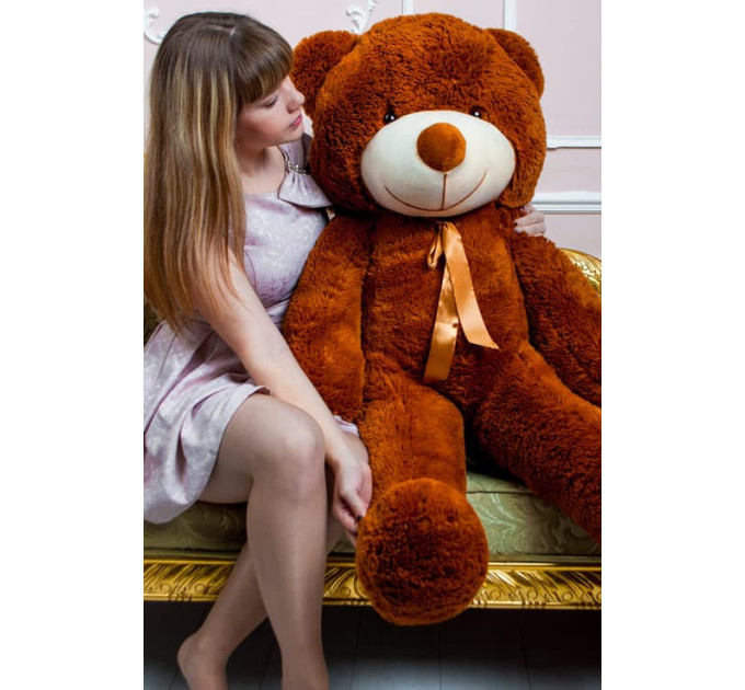 Плюшевый мишка Нестор 120 см (шоколадный)