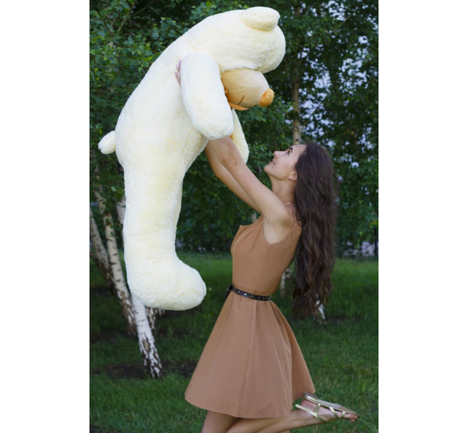 Плюшевый мишка Нестор 140 см (белый)